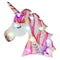 Pooqla LED Unicornio Night Light Lamp Kids Marquee Lights Unicorn Shape Signs Light Up Christmas Party Wall Decoration Battery Operated (Pink)