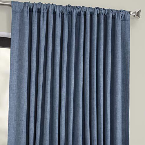 HPD Half Price Drapes BOCH-LN1857-84-DW Faux Linen Extra Wide Blackout Room Darkening Curtain, 100 X 84, Oatmeal