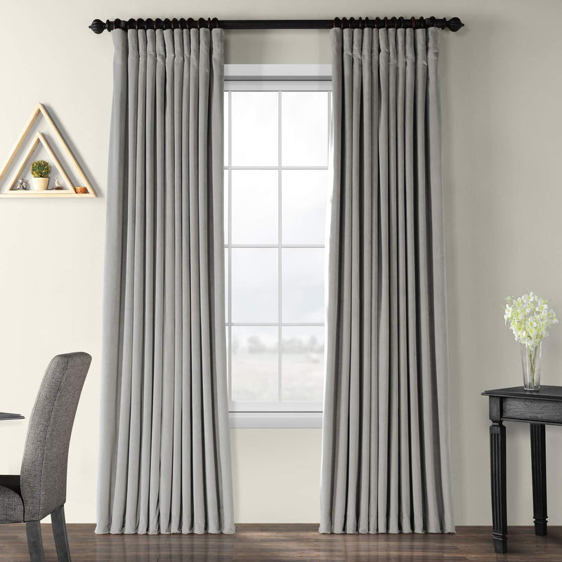 Half Price Drapes VPCH-VET1211-84 Signature Doublewide Blackout Velvet Curtain, Amber Gold, 100 X 84