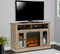 Ameriwood Home Chicago TV Stand with Fireplace, Rustic Gray