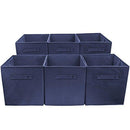 Sorbus Storage Cube Basket Bin, 6 Pack Navy Blue