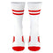 Classic Stripe Team Number Socks | Woven Mid-Calf | White & Red