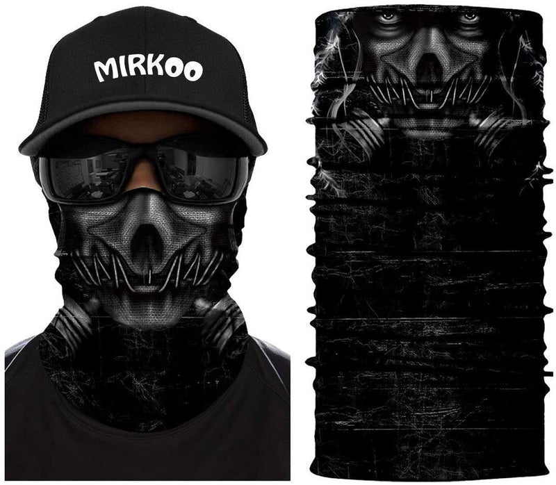 MIRKOO Microfiber Polyester Multifunctional Seamless Multifunctional UV Headwear motorcycle face cover Magic Scarf Neck Gaiter for Motorcycling Hiking Cycling Ski Snowboard face mask(888)