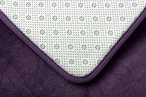 Clara Clark 2-Pack Bath Mat Set – Large and Small Bathroom Rug Set, Absorbent Memory Foam Bath Rugs, Non-Slip, Thick, Cozy Velvet Microfiber Bathrug, Plush Shower, Toilet Floor Bathmats Carpet, Black