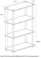 Furinno (99557BK/GY) Turn-N-Tube 4-Tier Multipurpose Shelf Display Rack - Black/Grey