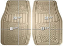 Custom Accessories Armor All 78842 4-Piece Tan All Season Rubber Floor Mat