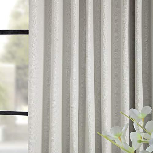 HPD Half Price Drapes BOCH-LN1857-84-DW Faux Linen Extra Wide Blackout Room Darkening Curtain, 100 X 84, Oatmeal