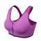 Women's Zip Front Sports Bra Wireless Post-Surgery Bra Active Yoga Sports Bras