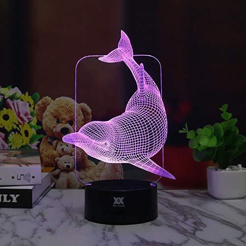 3D Illusion Animal Giraffe Remote Control LED Desk Table Night Light Lamp 7 Color Touch Lamp Kiddie Kids Children Family Holiday Gift Home Office Childrenroom Theme Decoration by HUI YUAN