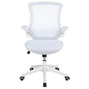 Flash Furniture Mid-Back Black Mesh Swivel Ergonomic Task Office Chair with Flip-Up Arms - BL-X-5M-BK-GG