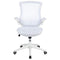 Flash Furniture Mid-Back Black Mesh Swivel Ergonomic Task Office Chair with Flip-Up Arms - BL-X-5M-BK-GG