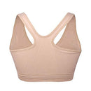 Women's Zip Front Sports Bra Wireless Post-Surgery Bra Active Yoga Sports Bras