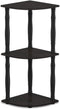 Furinno Turn-N-Tube 5 Tier Corner Display Rack Multipurpose Shelving Unit, Columbia Walnut/Black