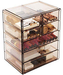 Sorbus Cosmetics Makeup and Jewelry Big Storage Display-Stylish Vanity, Bathroom Case, 4 Large, 2 Small Drawers, Clear