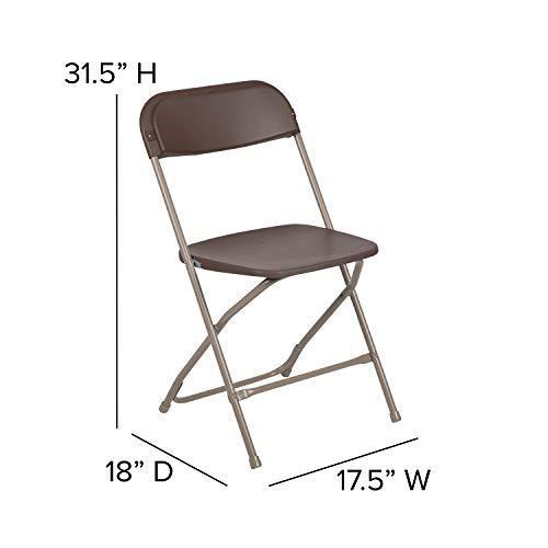 Flash Furniture 10 Pk. HERCULES Series 650 lb. Capacity Premium White Plastic Folding Chair