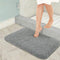 Office Marshal Bathroom Runner Rug Bath Mat 59"x20" Non-Slip Soft Long Shower Rug Plush Microfiber Water Absorbent Carpet Thick Shaggy Luxury Floor Mats, Machine Washable, White