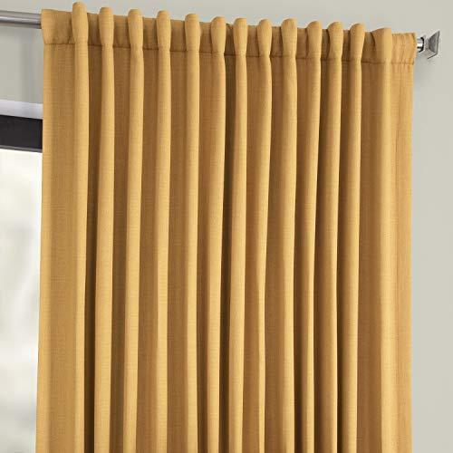 HPD Half Price Drapes BOCH-LN1857-84-DW Faux Linen Extra Wide Blackout Room Darkening Curtain, 100 X 84, Oatmeal