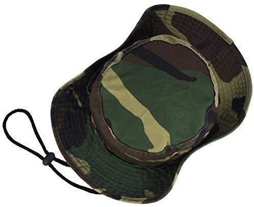 Summer Bucket Cap, Sun Hat Chinstrap, Outdoor Hunting Fishing Safari Boonie Hat