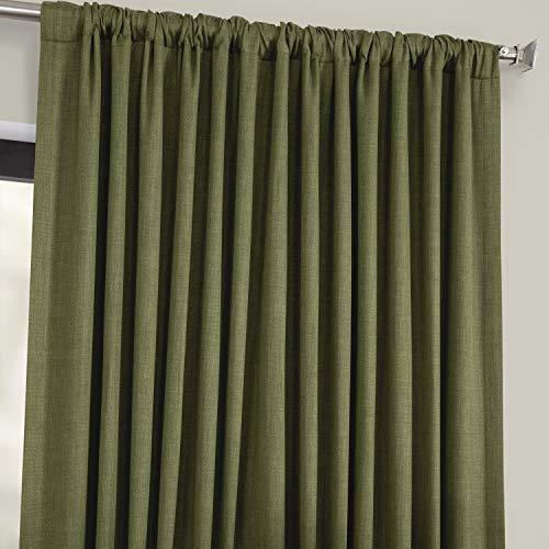 HPD Half Price Drapes BOCH-LN1857-84-DW Faux Linen Extra Wide Blackout Room Darkening Curtain, 100 X 84, Oatmeal