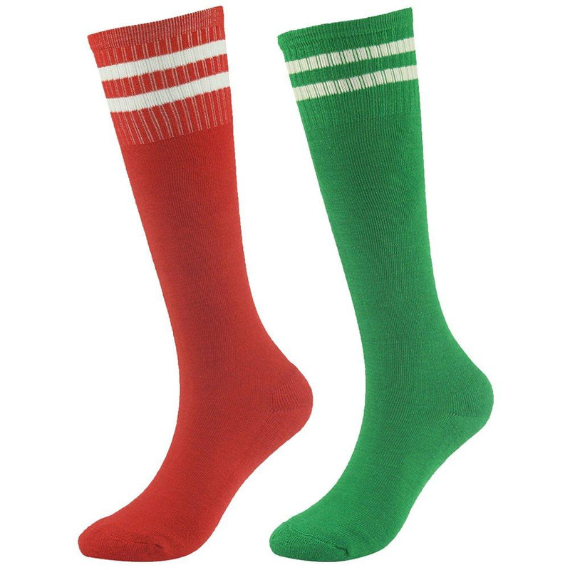 Youth Soccer Socks Fasoar Teens Knee High Football Socks Long Striped Rugby Tube Socks 2/6/10 Pairs