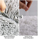 Office Marshal Bathroom Runner Rug Bath Mat 59"x20" Non-Slip Soft Long Shower Rug Plush Microfiber Water Absorbent Carpet Thick Shaggy Luxury Floor Mats, Machine Washable, White