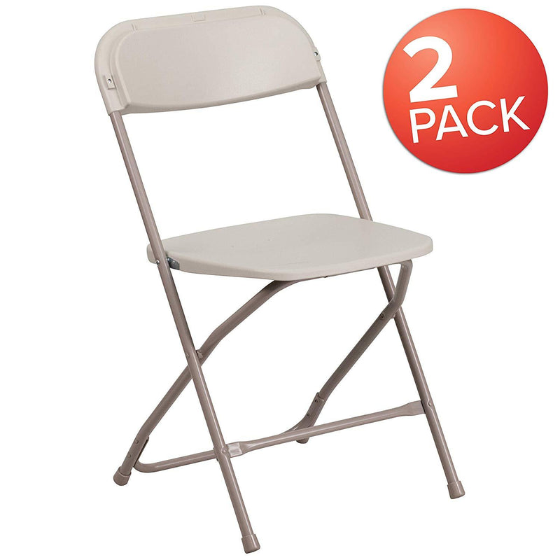 Flash Furniture 10 Pk. HERCULES Series 650 lb. Capacity Premium White Plastic Folding Chair