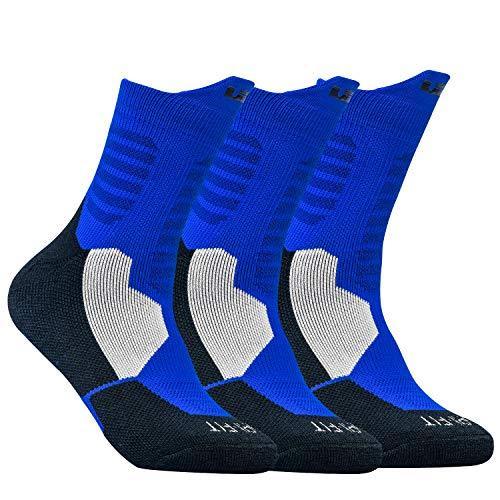 DISILE Elite Basketball Socks, Cushioned Dri-Fit Athletic Crew Socks - Thick Sports Socks For Men & Women