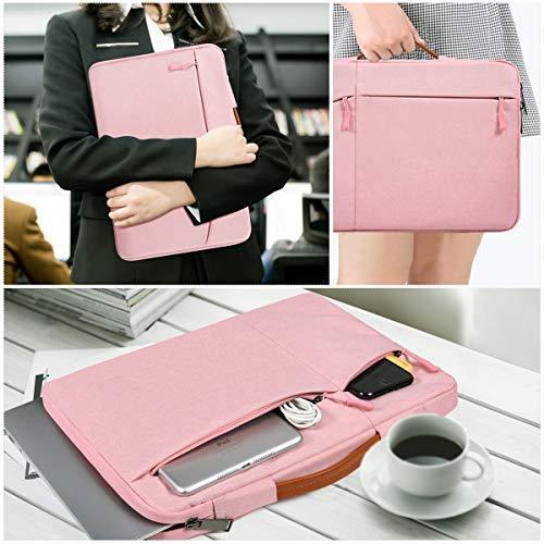 11.6-13 Inch Laptop Bag Sleeve for Women Ladies Travel Briefcase with Accessories Organizer for Lenovo Chromebook C330, Acer Chromebook R11, Surface Pro 12.3, Samsung HP ASUS Dell Chromebook Case,Pink