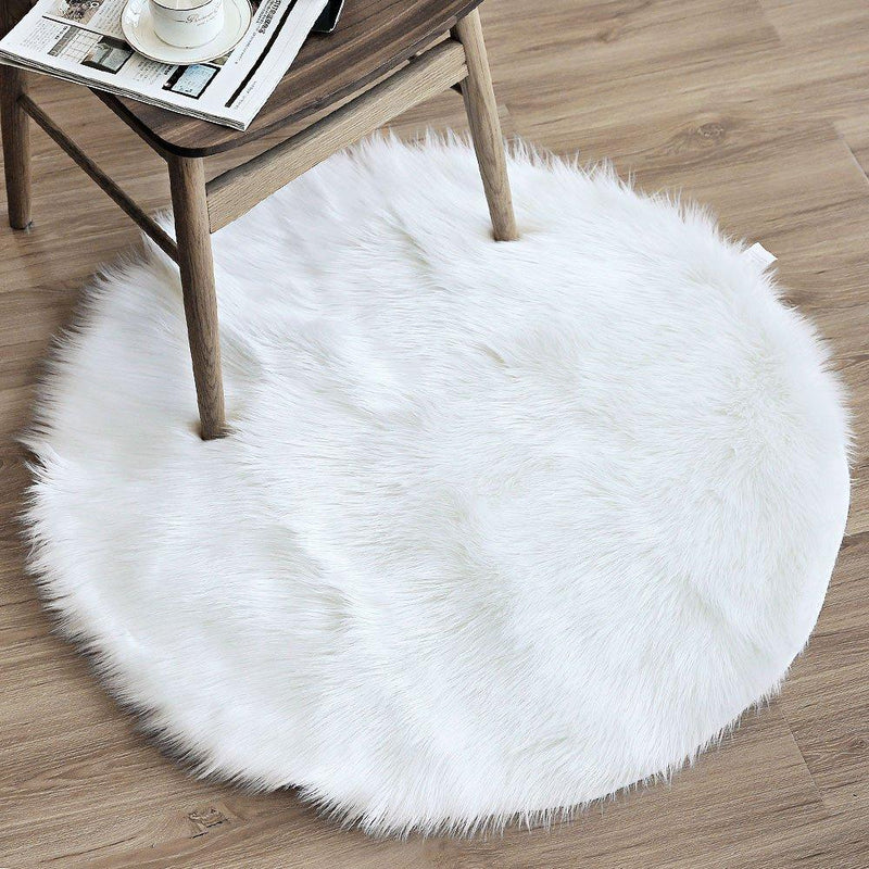 OJIA Deluxe Soft Fuzzy Fur Rugs Faux Sheepskin Shaggy Area Rugs Fluffy Modern Kids Carpet for Living Room Bedroom Sofa Bedside Decor(2 x 3ft, Grey)