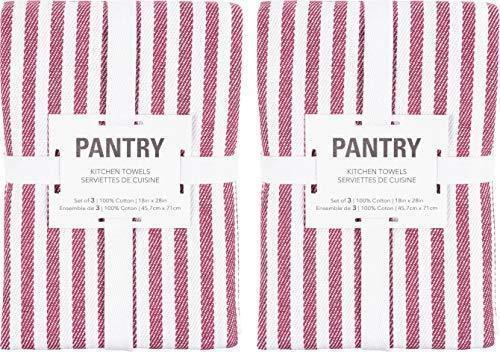 KAF Home Mixed Flat & Terry Kitchen Towels | Set of 6 18 x 28 Inches | 4 Flat Weave Towels for Cooking and Drying Dishes and 2 Terry Towels, for House Cleaning and Tackling Messes and Spills (Teal)