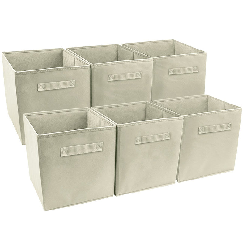 Sorbus Storage Cube Basket Bin, 6 Pack Navy Blue