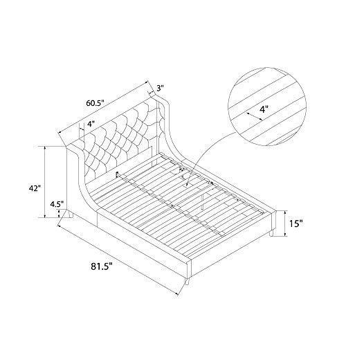 Little Seeds Ambrosia Diamond Tufted Upholstered Design Daybed and Trundle Set, Twin Size Frame, Light Grey