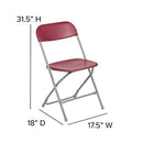 Flash Furniture 10 Pk. HERCULES Series 650 lb. Capacity Premium White Plastic Folding Chair