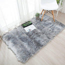 OJIA Deluxe Soft Fuzzy Fur Rugs Faux Sheepskin Shaggy Area Rugs Fluffy Modern Kids Carpet for Living Room Bedroom Sofa Bedside Decor(2 x 3ft, Grey)