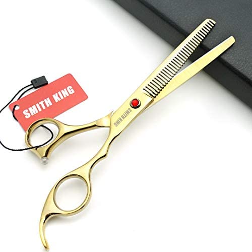 Elfirly 7.0in Professional Pet Grooming Scissors Set,Straight & Thinning & Curved Scissors 4pcs Set for Dog Grooming