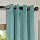 Half Price Drapes VPCH-184005-108-GRBO Signature Grommet Blackout Velvet Curtain, Natural Grey, 50 X 108