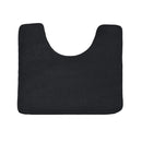 Clara Clark 2-Pack Bath Mat Set – Large and Small Bathroom Rug Set, Absorbent Memory Foam Bath Rugs, Non-Slip, Thick, Cozy Velvet Microfiber Bathrug, Plush Shower, Toilet Floor Bathmats Carpet, Black