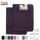 Clara Clark 2-Pack Bath Mat Set – Large and Small Bathroom Rug Set, Absorbent Memory Foam Bath Rugs, Non-Slip, Thick, Cozy Velvet Microfiber Bathrug, Plush Shower, Toilet Floor Bathmats Carpet, Black