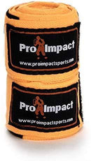 Pro Impact Mexican Style Boxing Handwraps 180" with Closure – Elastic Hand & Wrist Support for Muay Thai Kickboxing Training Gym Workout or MMA for Men & Women - 1 Pair