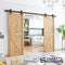 5FT Heavy Duty Sturdy Sliding Barn Door Hardware Kit -Super Smoothly and Quietly - Simple and Easy to Install - Includes Step-by-Step Installation Instruction -Fit 30" Wide Door(Rhombic Shape Hanger)