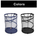 Smart Design Deluxe Mesh Pop Up Square Laundry Hamper w/ Side Pocket & Handles - VentilAir Fabric Collapsible Design - for Clothes & Laundry - Home - (Holds 2 Loads) (14 x 23 Inch) [Black]