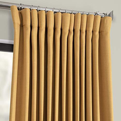 HPD Half Price Drapes BOCH-LN1857-84-DW Faux Linen Extra Wide Blackout Room Darkening Curtain, 100 X 84, Oatmeal