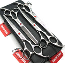 Elfirly 7.0in Professional Pet Grooming Scissors Set,Straight & Thinning & Curved Scissors 4pcs Set for Dog Grooming