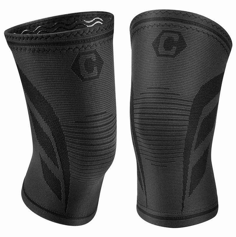 CAMBIVO 2 Pack Knee Brace, Knee Compression Sleeve Support for Running, Arthritis, ACL, Meniscus Tear, Sports, Joint Pain Relief and Injury Recovery