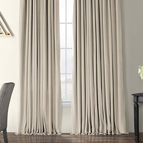 Half Price Drapes VPCH-VET1211-84 Signature Doublewide Blackout Velvet Curtain, Amber Gold, 100 X 84