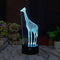 3D Illusion Animal Giraffe Remote Control LED Desk Table Night Light Lamp 7 Color Touch Lamp Kiddie Kids Children Family Holiday Gift Home Office Childrenroom Theme Decoration by HUI YUAN