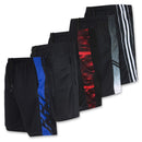 Real Essentials Men's Active Athletic Performance Shorts with Pockets - 5 Pack