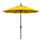 California Umbrella 9' Round Aluminum Market Umbrella, Crank Lift, Collar Tilt, White Pole, Sunbrella Pacific Blue