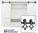 5FT Heavy Duty Sturdy Sliding Barn Door Hardware Kit -Super Smoothly and Quietly - Simple and Easy to Install - Includes Step-by-Step Installation Instruction -Fit 30" Wide Door(Rhombic Shape Hanger)