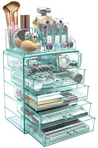 Sorbus Acrylic Cosmetic Makeup and Jewelry Storage Case Display-Spacious Design-for Bathroom, Dresser, Vanity and Countertop (4 Large, 2 Small Drawers, Clear)